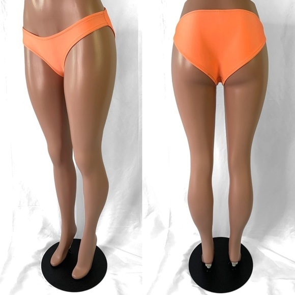 TRIANGL NEOPRENE ORANGE NEON BIKINI BOTTOM LOW RISE POOL TRAVEL SWIMWEAR MEDIUM - Picture 10 of 17